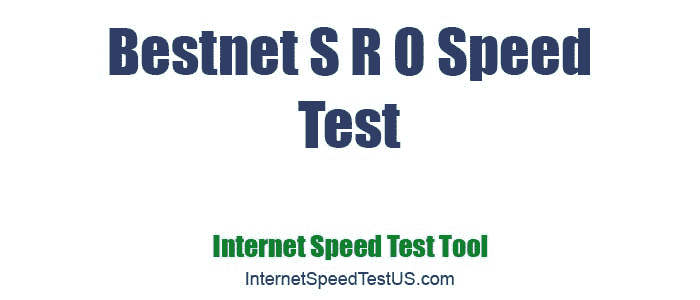 Bestnet S R O Speed Test