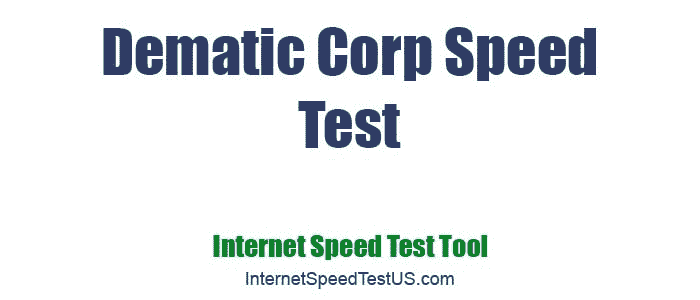 Dematic Corp Speed Test