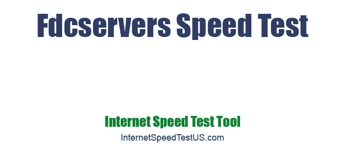 Fdcservers Speed Test
