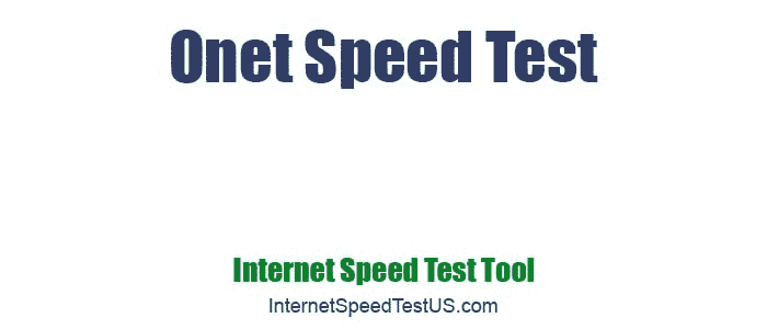 Onet Speed Test