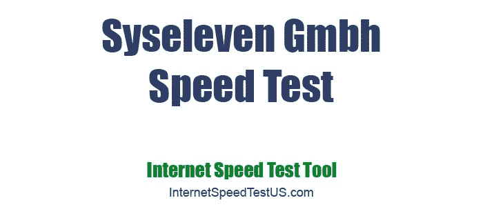 Syseleven Gmbh Speed Test