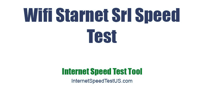 Wifi Starnet Srl Speed Test